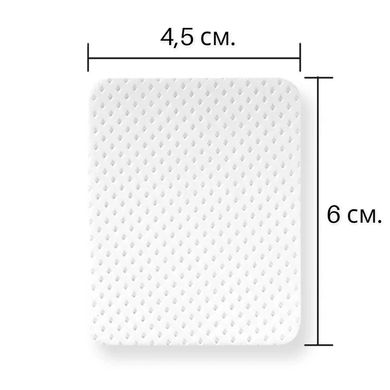 Білі безворсові серветки бавовняні Дизайнер (6 см. * 4,5 см.), 770 шт./уп.