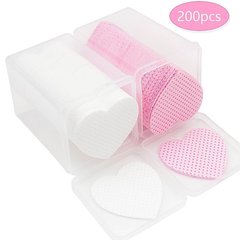 Салфетки безворсовые перфорированные в пластиковом контейнере с крышечкой 200 шт.в/уп (белые или розовые)