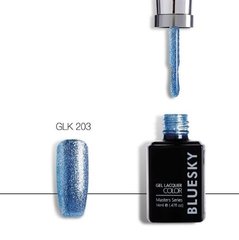 Гель-лак Bluesky Masters Series 14 ml. №203 "Звездное небо" синего цвета, с микроблестками, плотный.