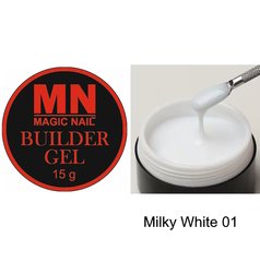 Гель для нарощування нігтів Camouflage Builder Gel MagicNail №01 Milky White, 15 g